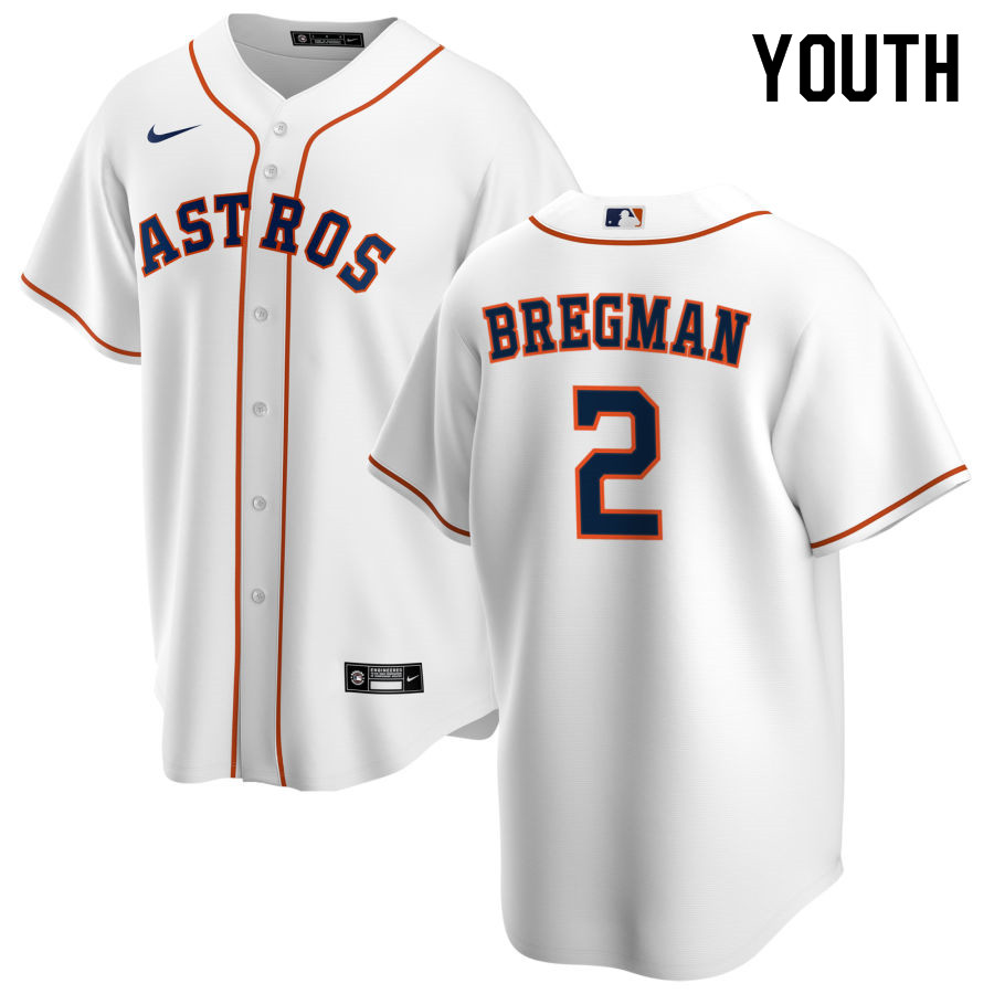 Nike Youth #2 Alex Bregman Houston Astros Baseball Jerseys Sale-White - Click Image to Close